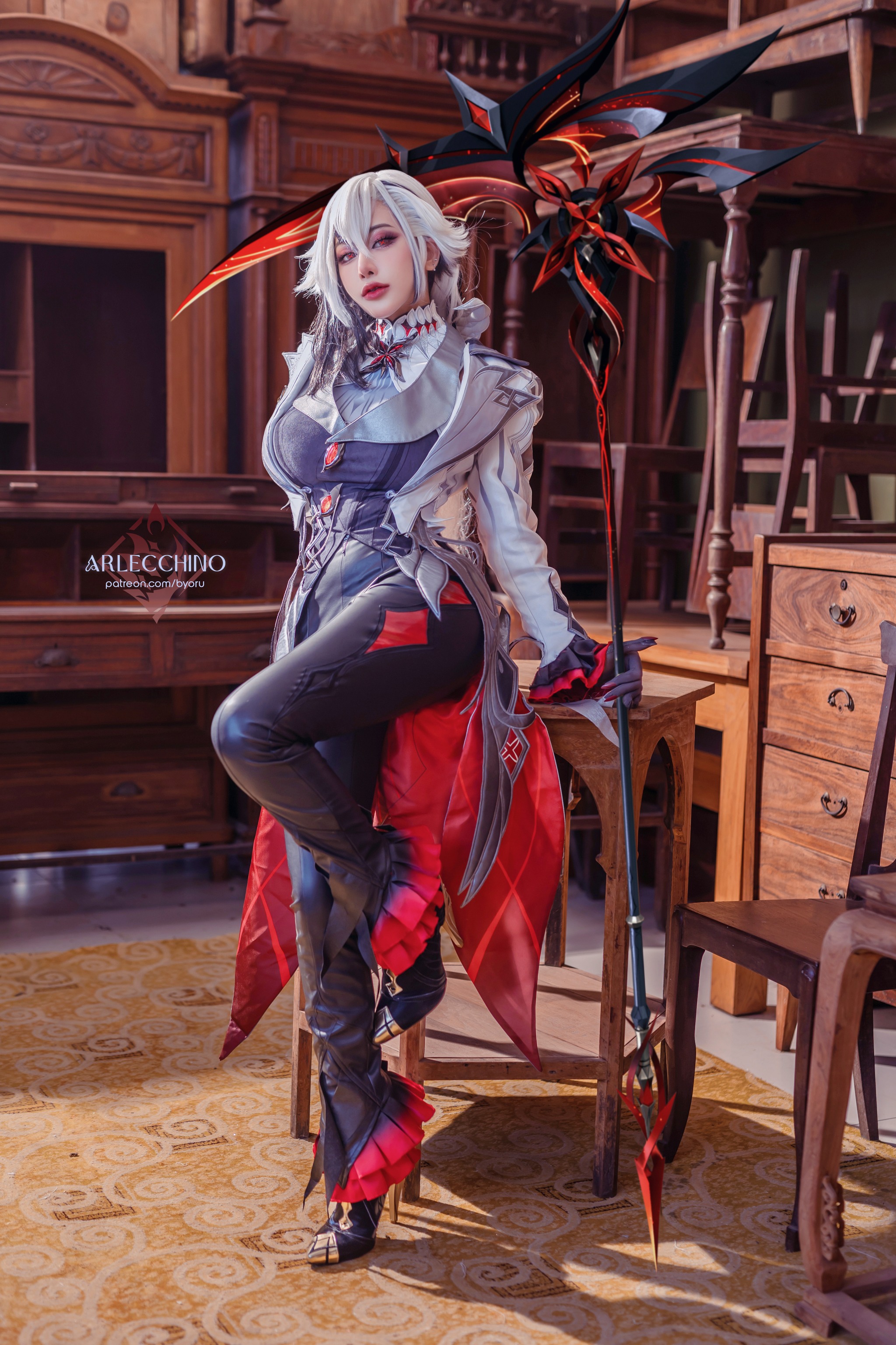 Byoru – NO.244  Genshin Impact Arlecchino Dress [94P22V]-XikXak